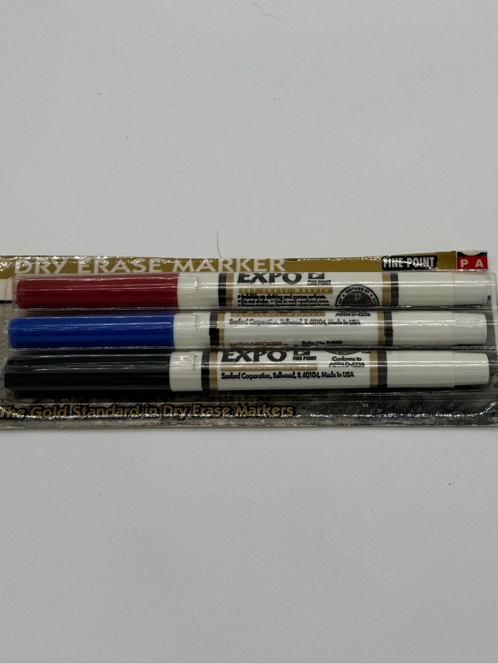 1995 3 Expo Markers Finetip Sanford NOS Scent Smell Nostalgia Red Blue Black New